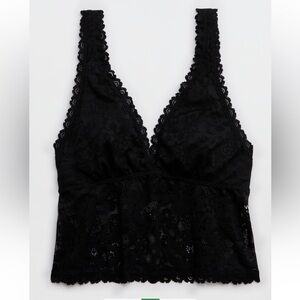 Aerie Show Off Paisley Lace Padded Plunge Tank Top